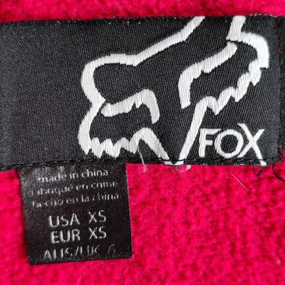 Fox Riders Co. hoodie women's size XS magenta with graphic design on the hood - Picture 6 of 12